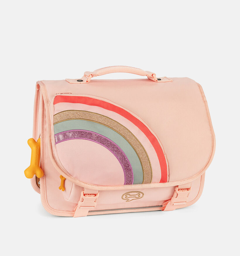 STONES and BONES Rainbow Blossom Cartable en Rose pour filles (377419)