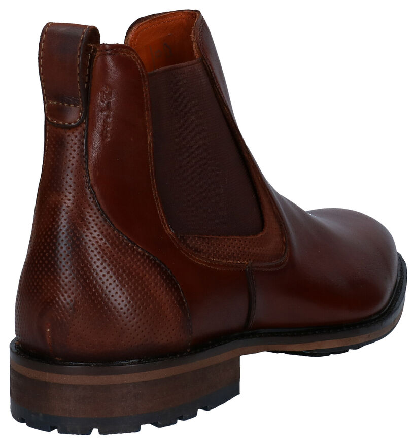 Van Lier Cognac Chelsea Boots in leer (283340)