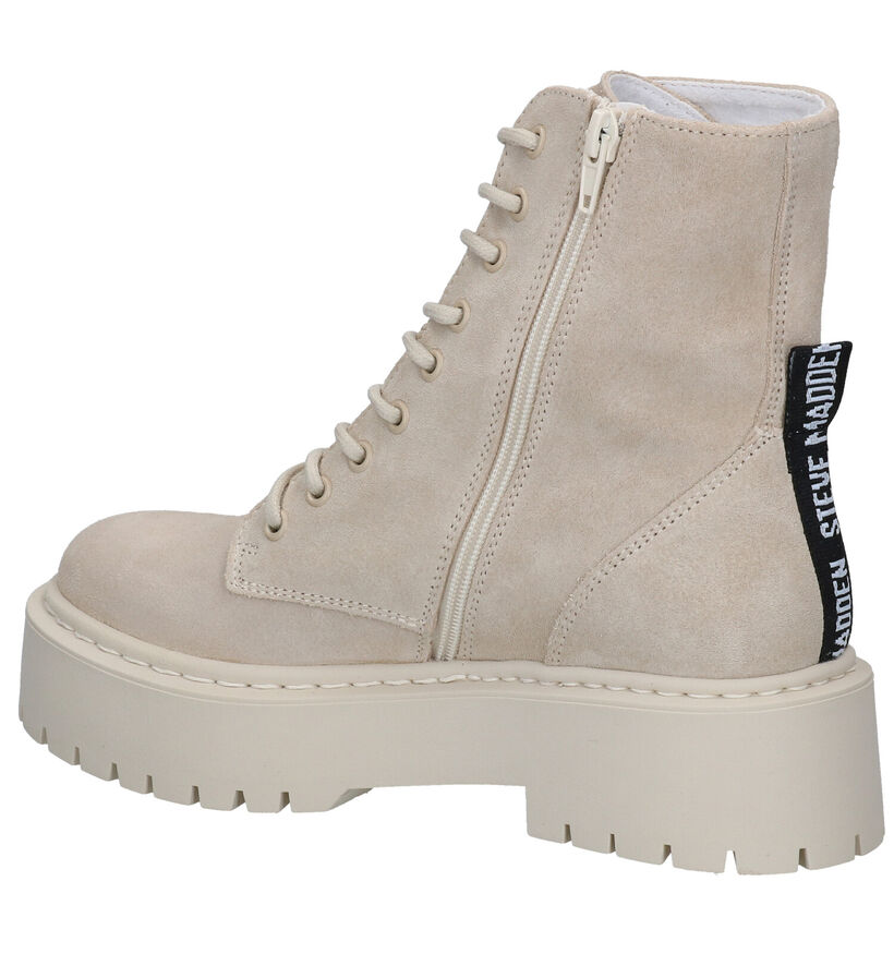 Steve Madden Skylar Beige Boots in nubuck (300598)
