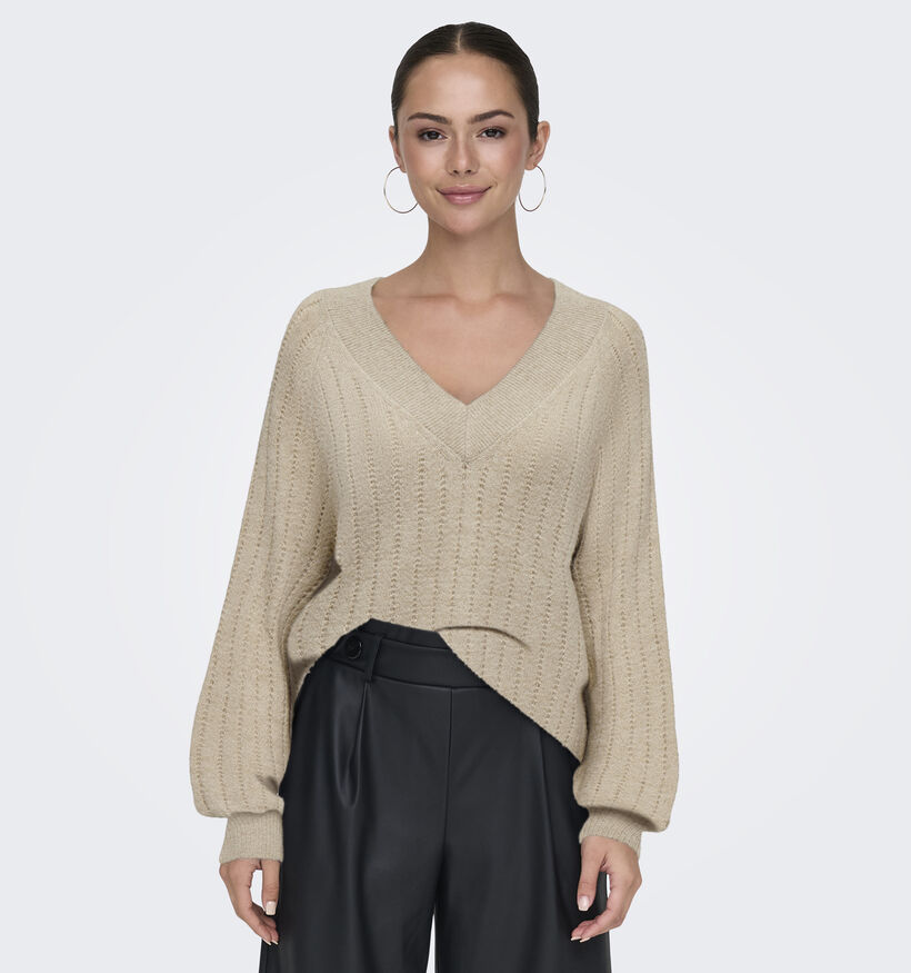 JDY Aspen Zwarte Trui met V-hals voor dames (348698)