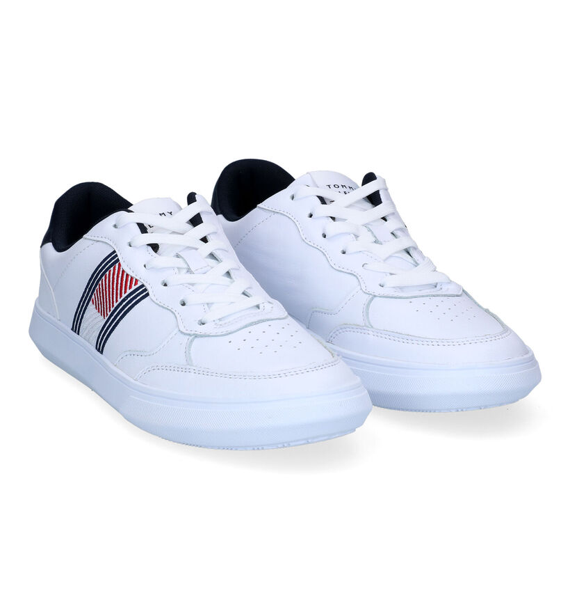 Tommy Hilfiger Essential Leather Cupsole Evo Baskets en Blanc pour hommes (300640) - pour semelles orthopédiques