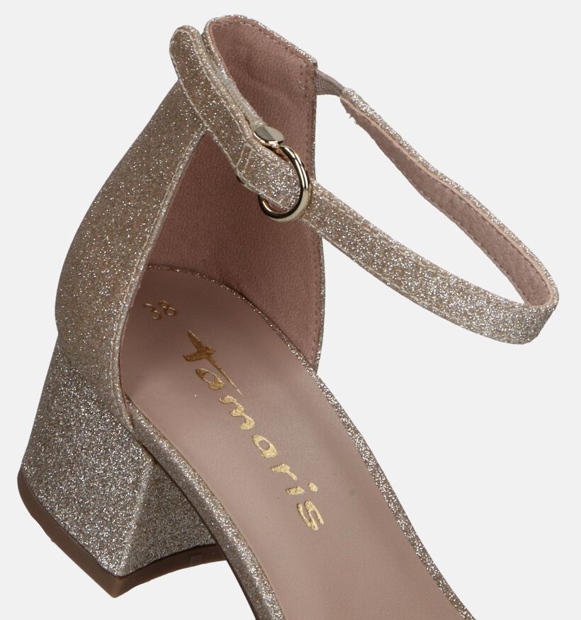 Tamaris Sandales avec talon carré en Noir pour femmes (355410)