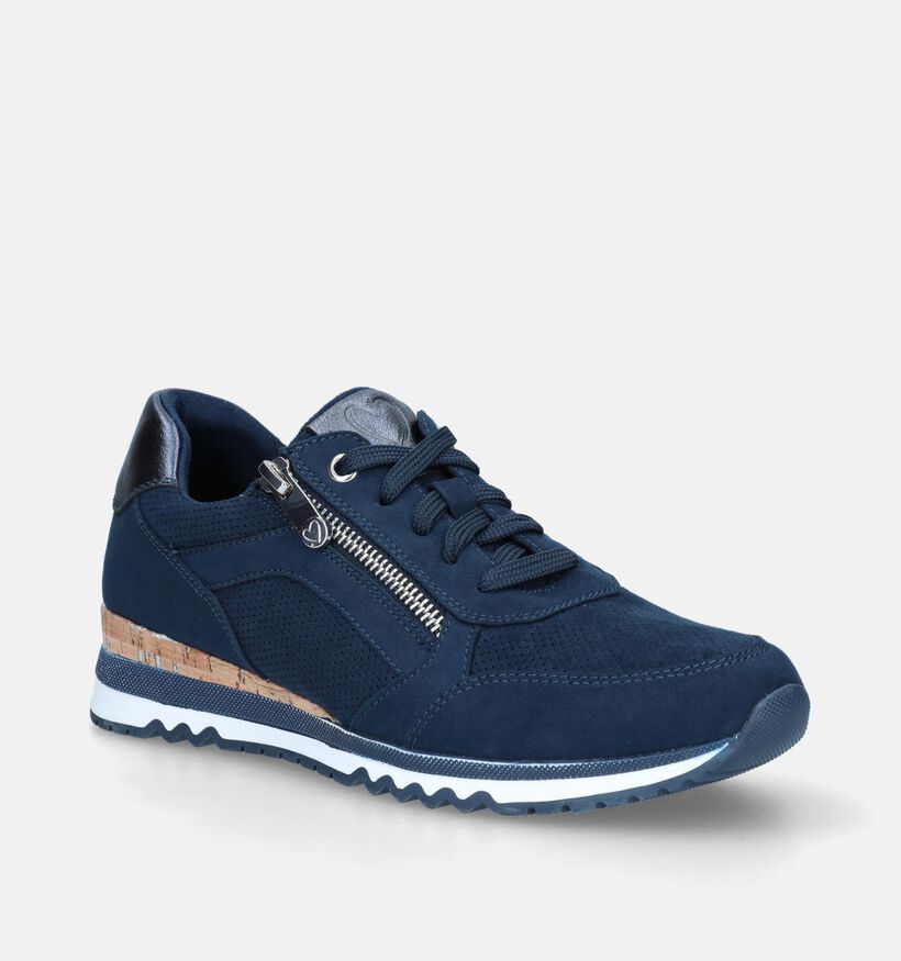 Marco Tozzi Baskets casual en Bleu foncé pour femmes (335846) - pour semelles orthopédiques