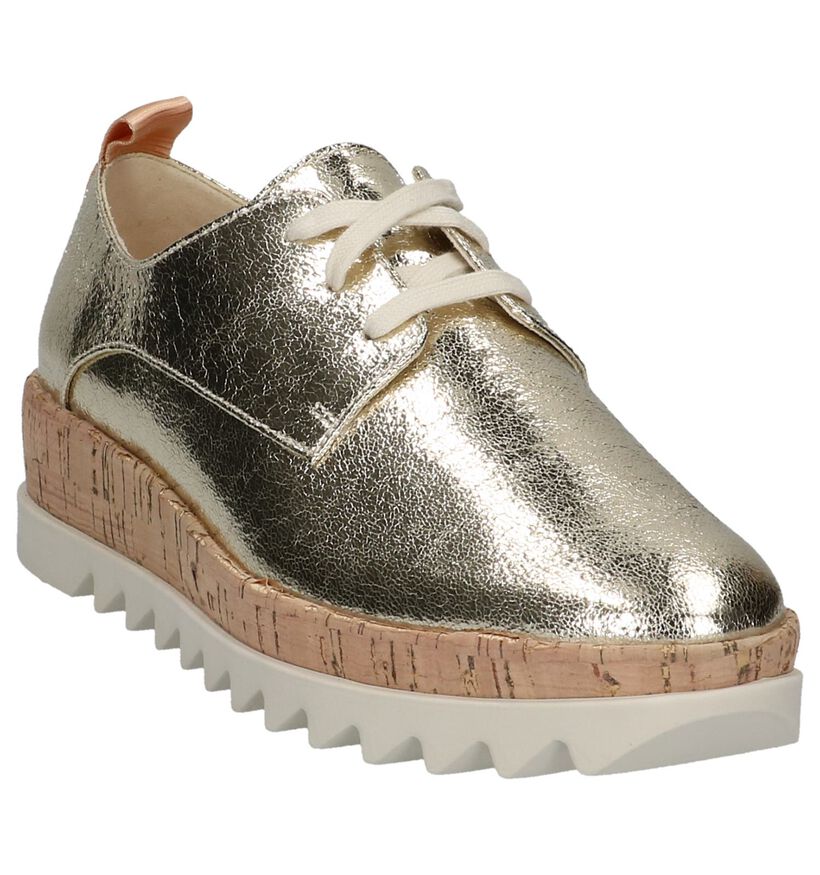 Gouden Veterschoenen Tommy Hilfiger Metallic Platform Lace Up , , pdp