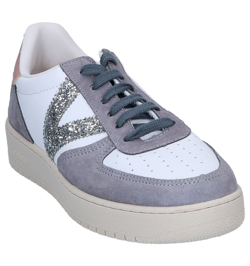 Victoria Chaussures à lacets en Gris en simili cuir (297891)