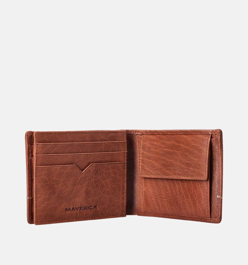 Maverick Portefeuilles en Cognac pour hommes (365801)