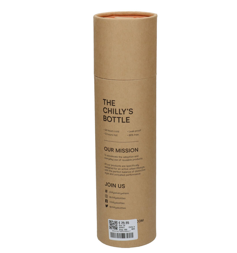 Chilly's Matte Oranje Drinkfles 750 ml voor jongens, meisjes, dames, heren (263827)