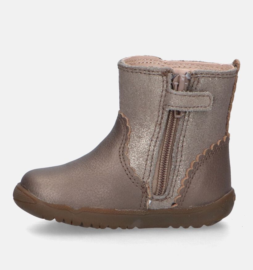 Geox Macchia Bottes en Bronze pour filles (330101) - pour semelles orthopédiques