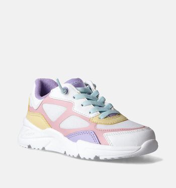 Geox Respira Low Sneakers Wit/Groen