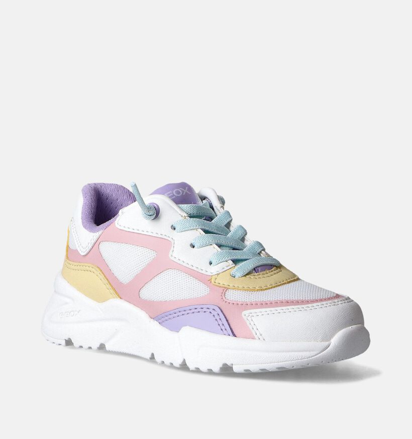 Geox Loftus Witte Sneakers voor meisjes (352949) - geschikt voor steunzolen