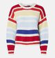 Pieces Pcolivia O-Neck Knit Strepenprint Pull voor dames (361152)