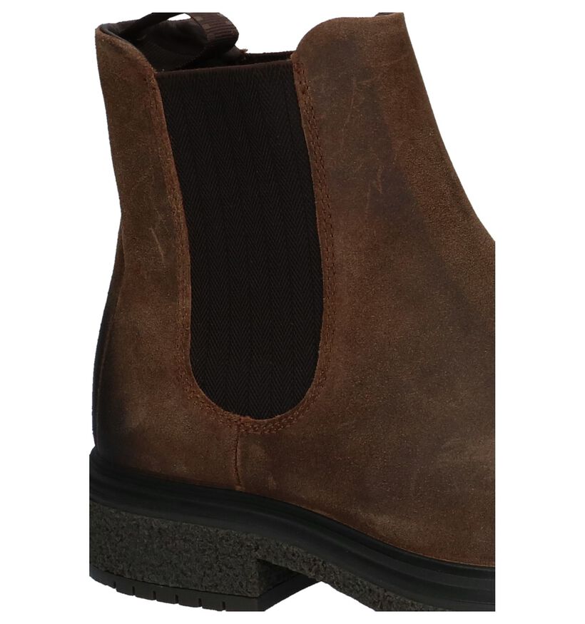 ECCO Crepetray Hybrid Donker Bruine Chelsea Boots in leer (235904)