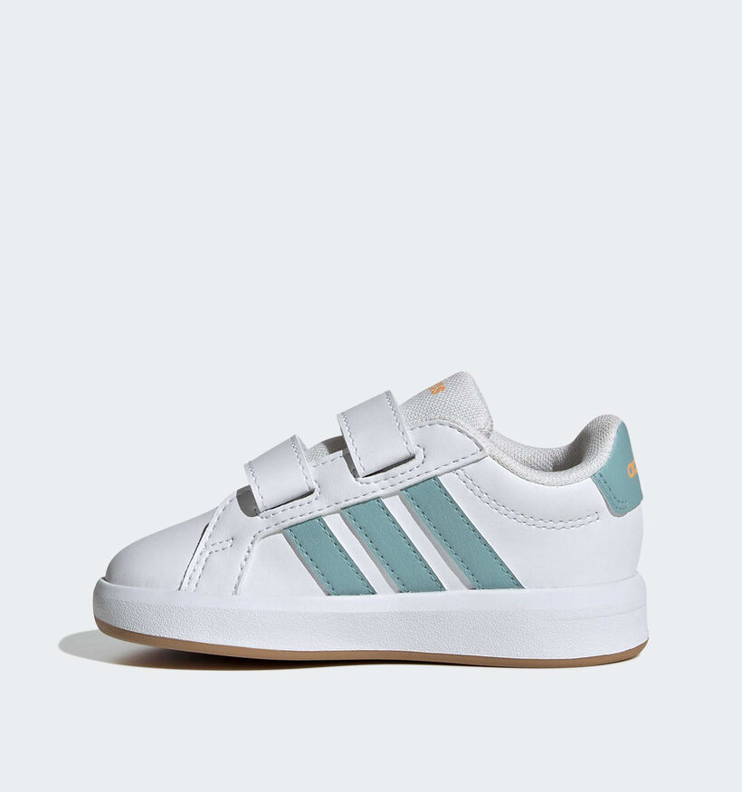 adidas Grand Court 3.0 Witte/Munt Sneakers voor jongens (375457) - geschikt voor steunzolen