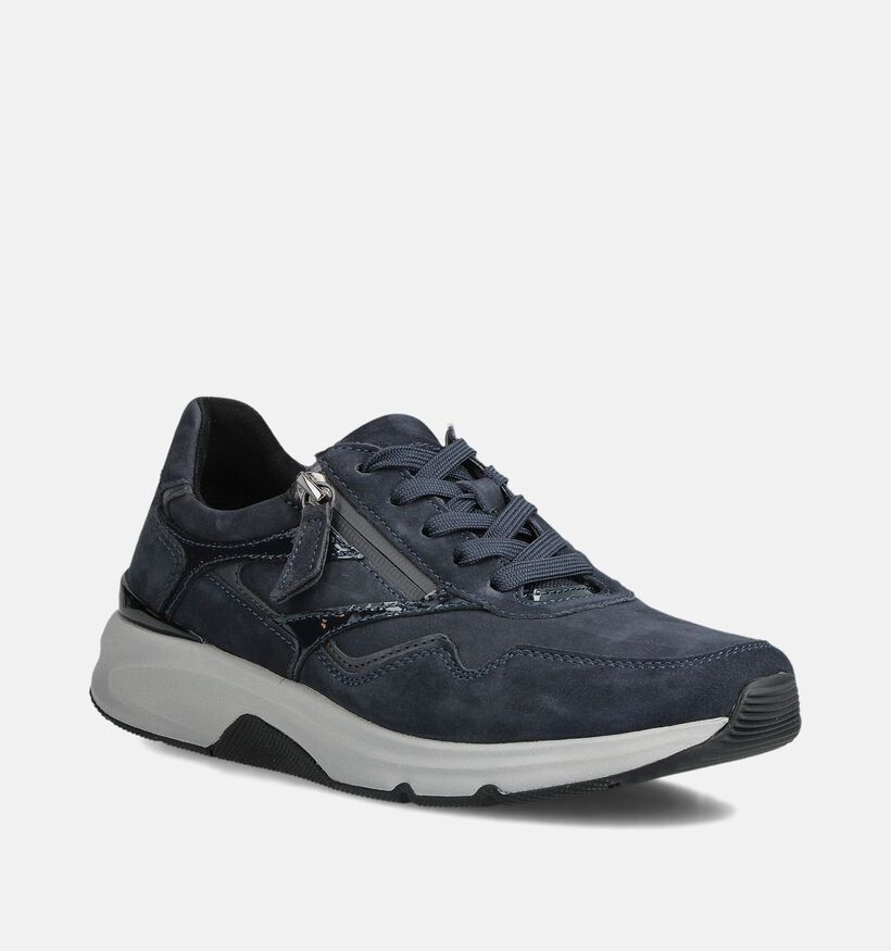 Gabor Rollingsoft Chaussures à lacets en Bleu foncé pour femmes (360324) - pour semelles orthopédiques
