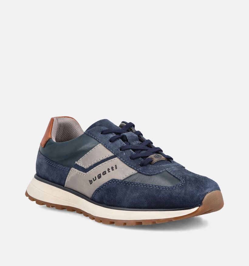 Bugatti Timon Donkerblauwe Veterschoenen voor heren (370718) - geschikt voor steunzolen