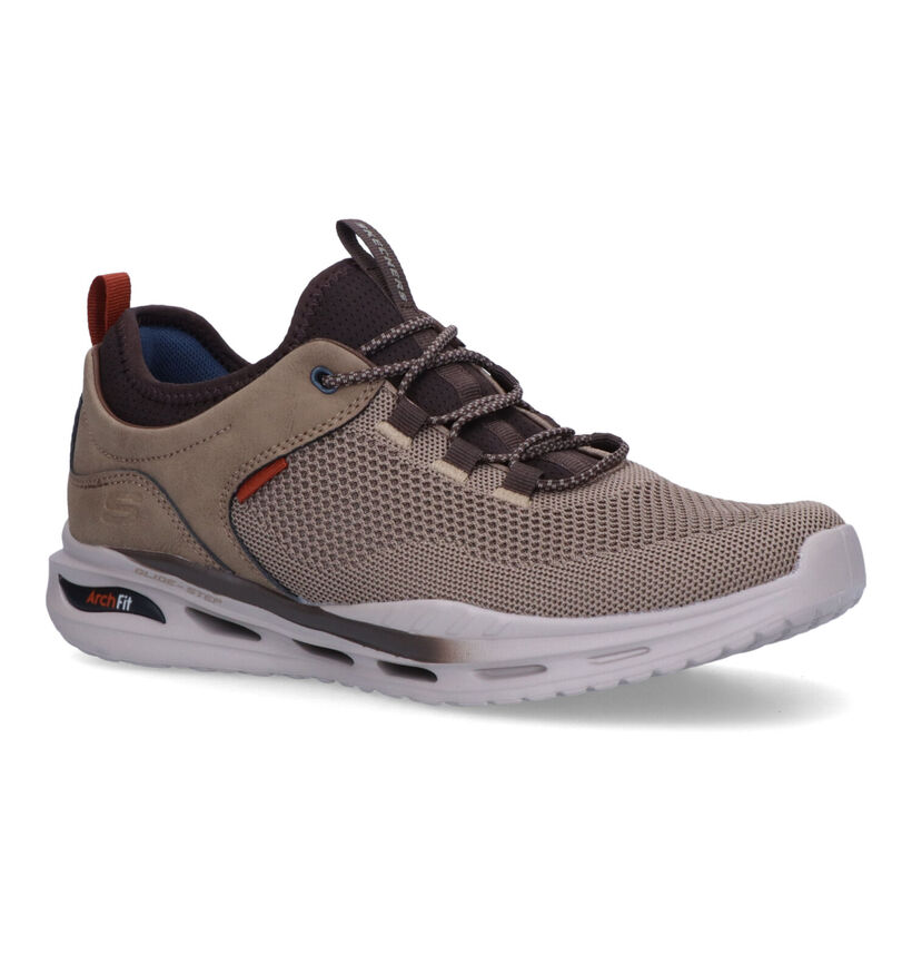 Skechers Arch Fit Orvan Percer Kaki Slip-on Sneakers voor heren (341853) - geschikt voor steunzolen
