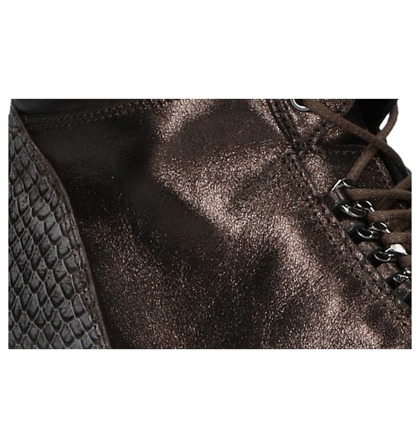 Gabor Comfort Bronzen Sneakers met Sleehak in leer (231176)