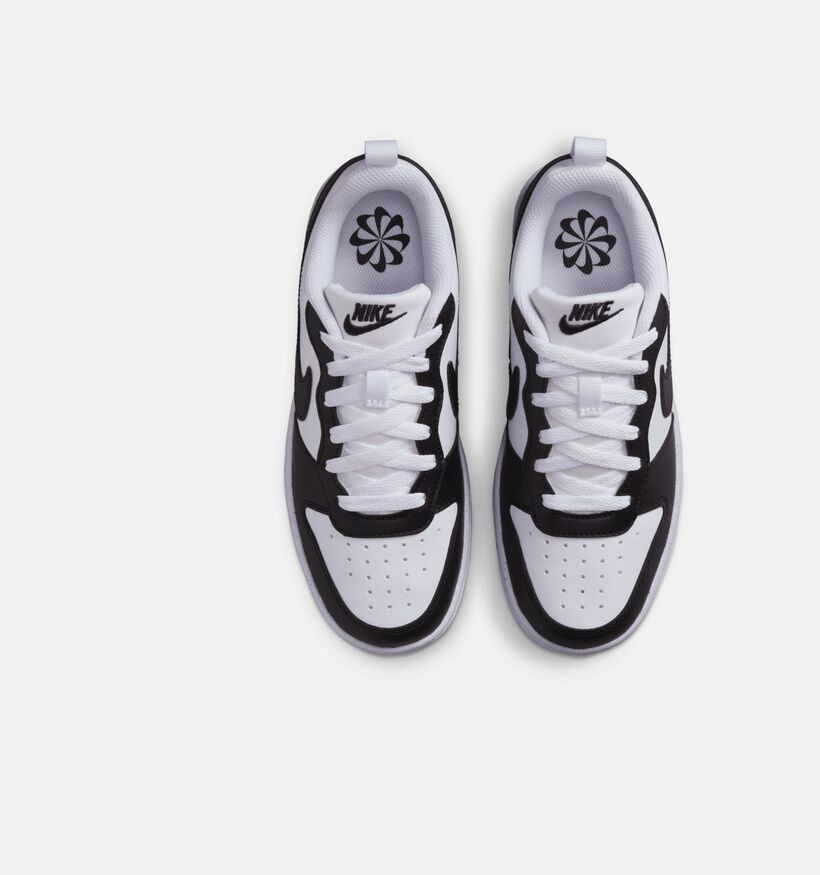 Nike Court Borough Baskets basses en Noir pour gar&ccedil;ons, filles (367262) - pour semelles orthop&eacute;diques