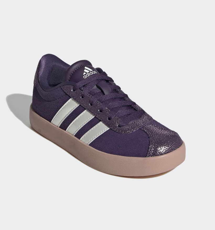 adidas VL Court 3.0 Witte Sneakers adidas VL Court 3.0 Paarse Sneakers voor meisjes (359696) - geschikt voor steunzolen