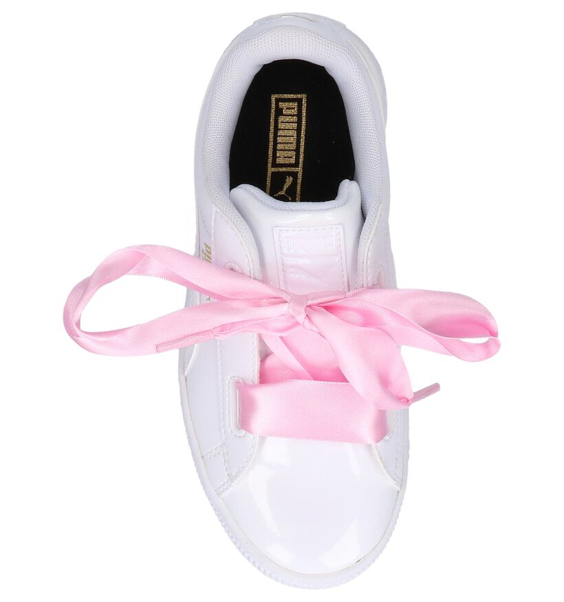 Witte Sneakers Puma Basket Heart Patent in kunstleer (209896)