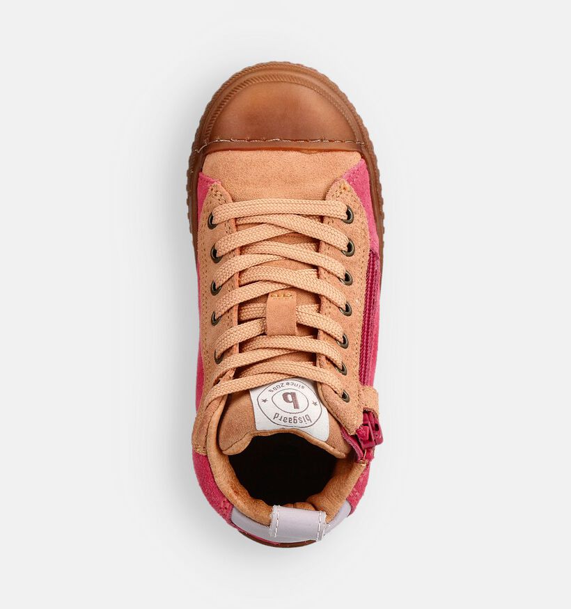 Bisgaard Roze/Oranje Hoge Schoenen voor jongens (364145) - geschikt voor steunzolen