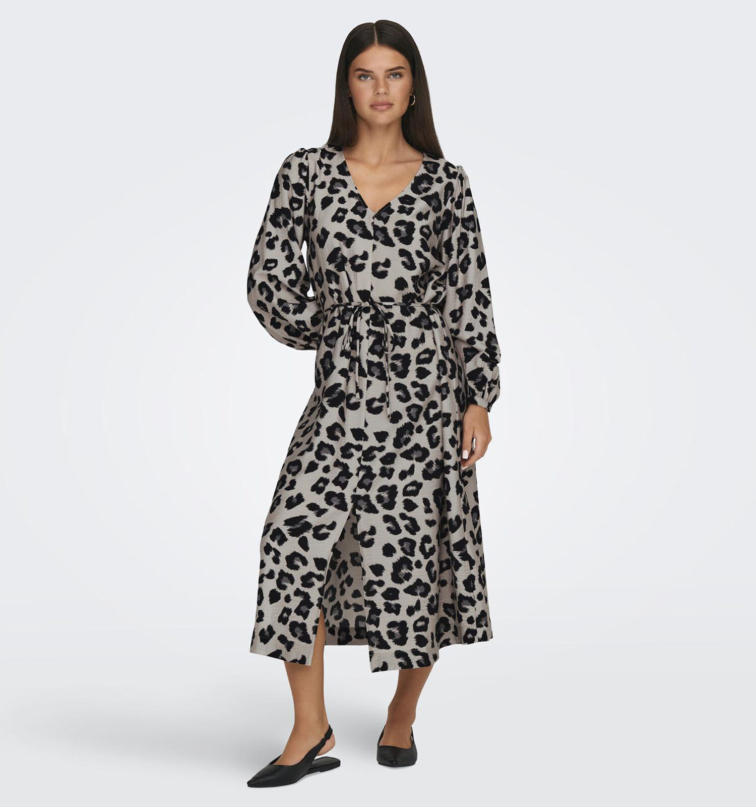 JDY Caroline Grijze Midi jurk Dames Kleedjes Online op TORFS.BE