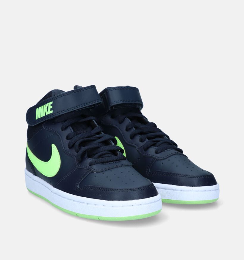 Nike Court Borough Mid 2 GS Blauwe Sneakers voor jongens, meisjes (332209)