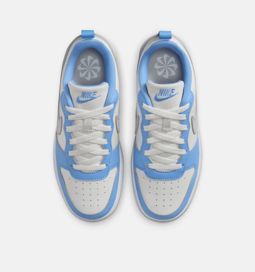 Nike Court Borough Low 2 Sneakers Wit-Blauw voor jongens, meisjes (357365) - geschikt voor steunzolen