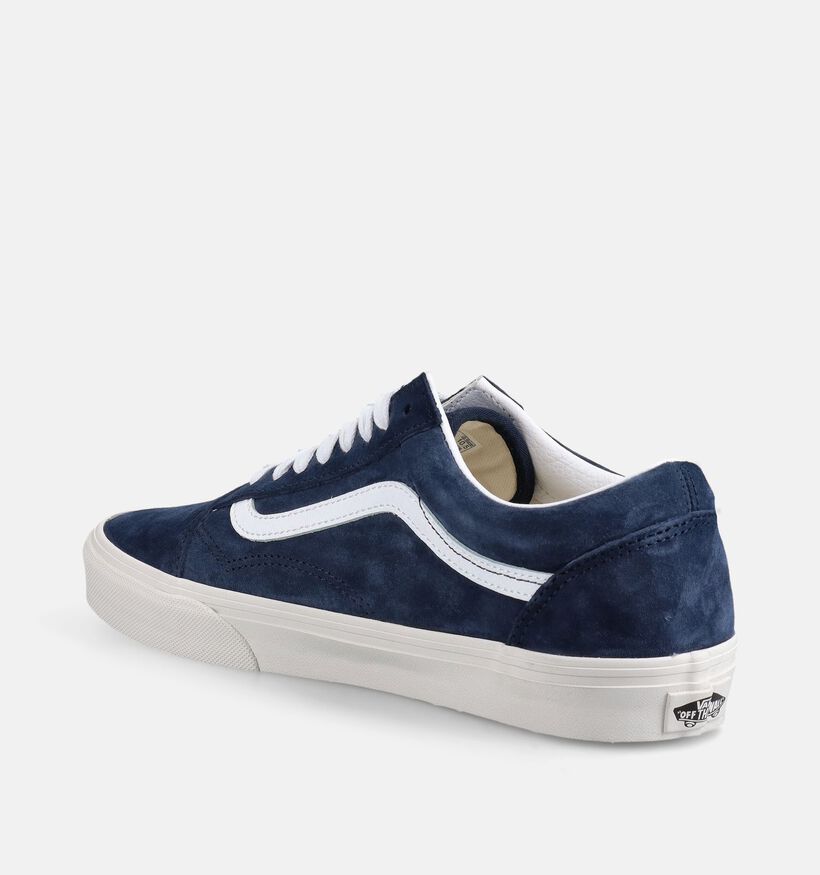 Vans Old Skool Baskets en Bleu fonc&eacute; pour hommes (376754)