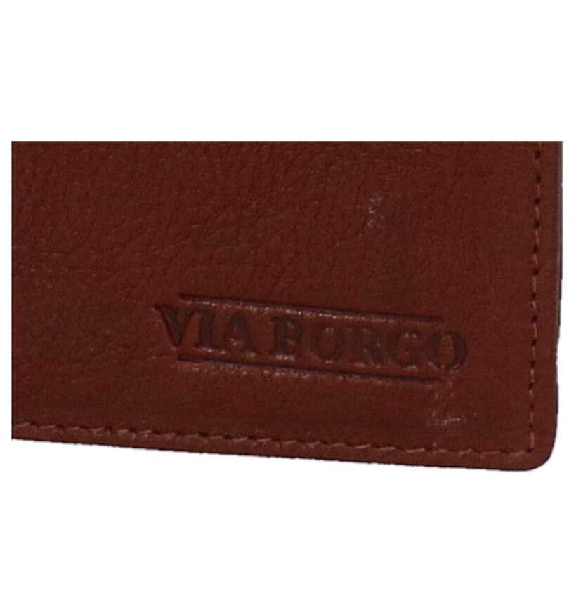 Cognac Portefeuille Via Borgo in leer (235352)