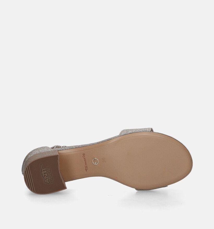 Tamaris Sandales avec talon carré en Noir pour femmes (355410)