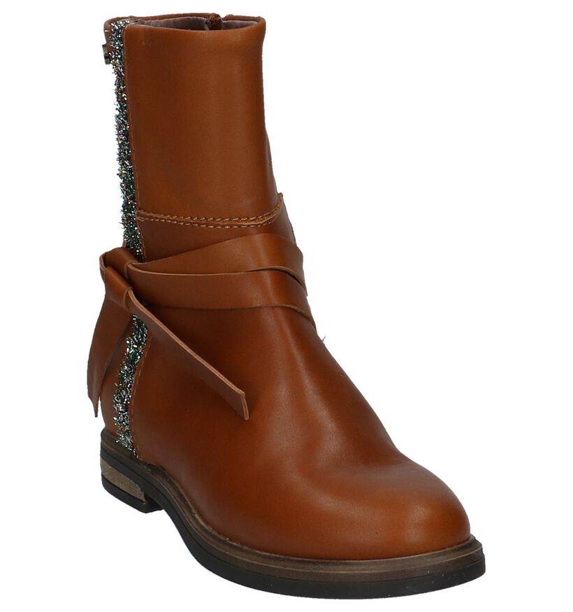 STONES and BONES Bottes basses en Cognac en cuir (223394)