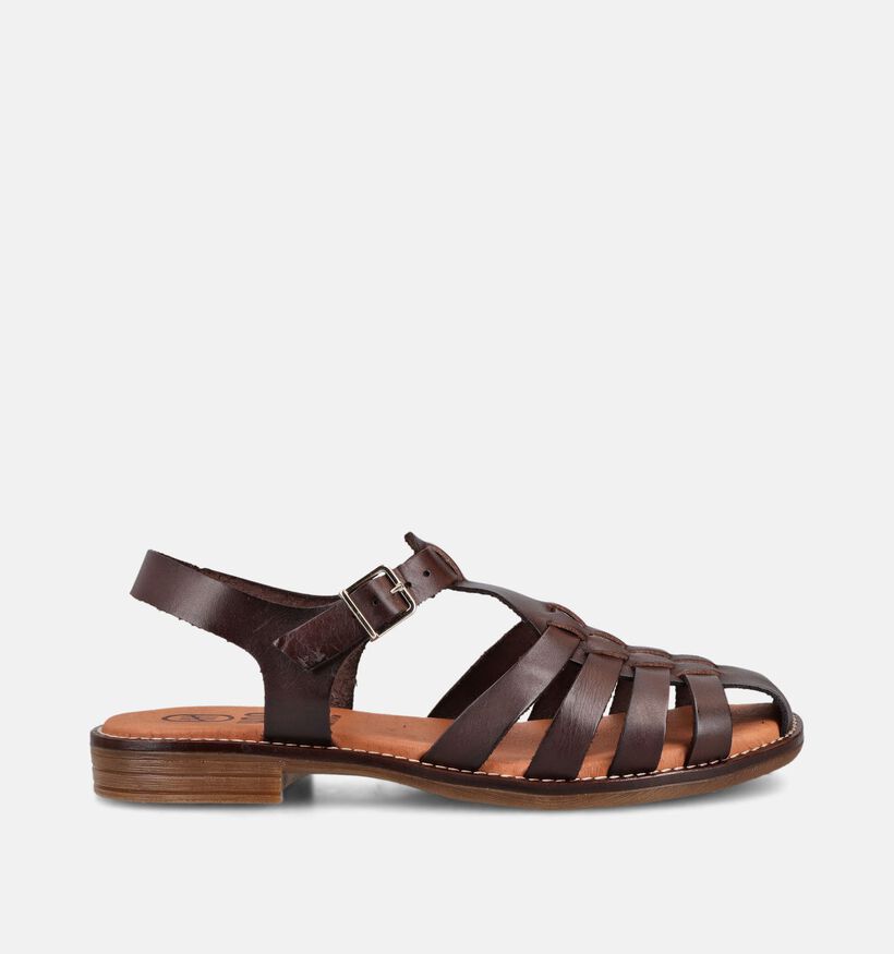 Hee Donkerbruine Gesloten Sandalen voor dames (372519)