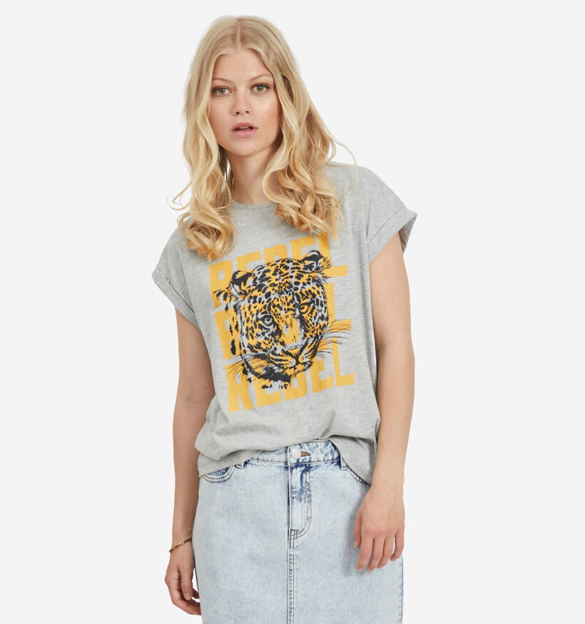 Vila T-shirt manches courtes en Gris (283565)