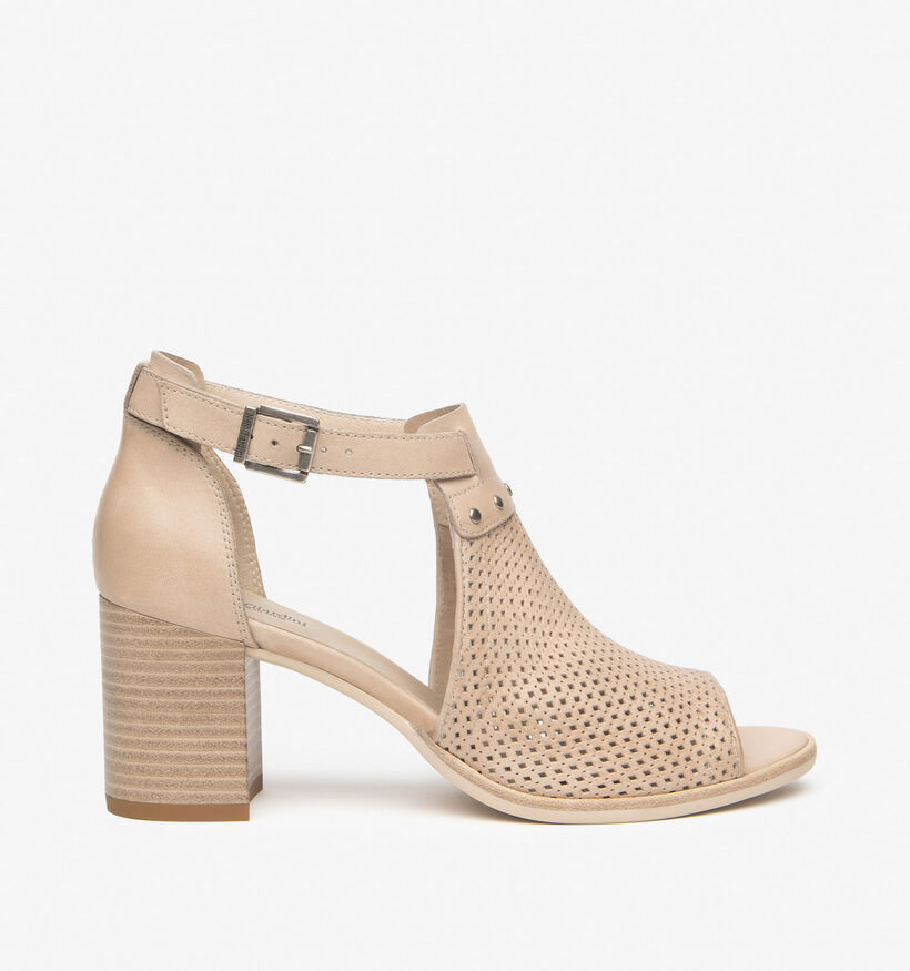 NeroGiardini Sandales &agrave; talons en Beige pour femmes (370654)