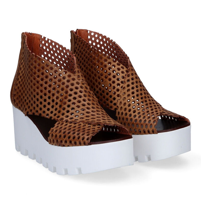 Sweet Lemon Stym Sandales en Cognac en cuir (309215)