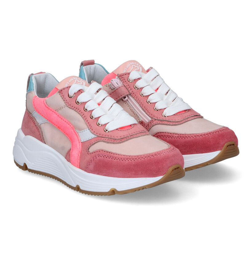 STONES and BONES Falcan Chaussures à lacets en Rose pour filles (303721) - pour semelles orthopédiques