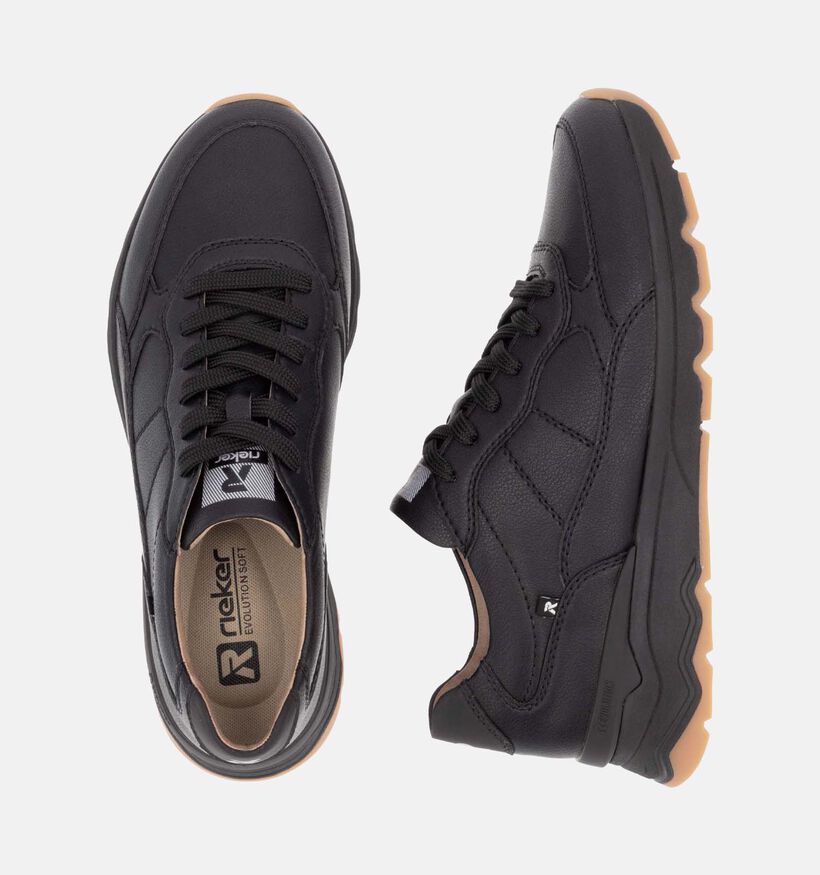Rieker R-Evolution Zwarte Veterschoenen voor heren (349189) - geschikt voor steunzolen