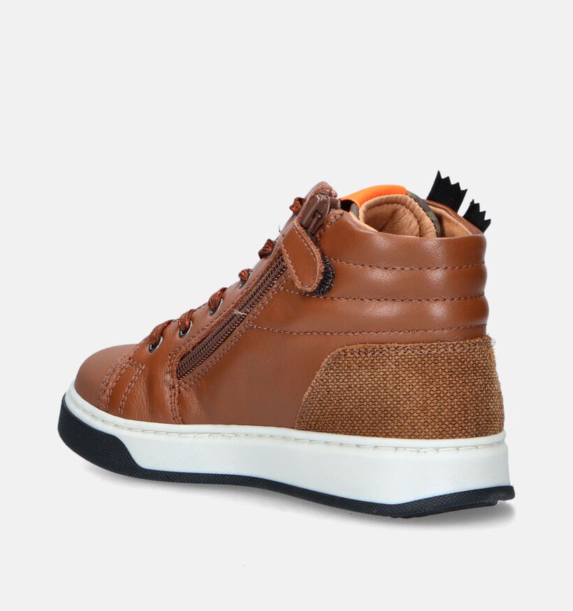 FR by Romagnoli Cognac Bottines voor jongens (346279) - geschikt voor steunzolen