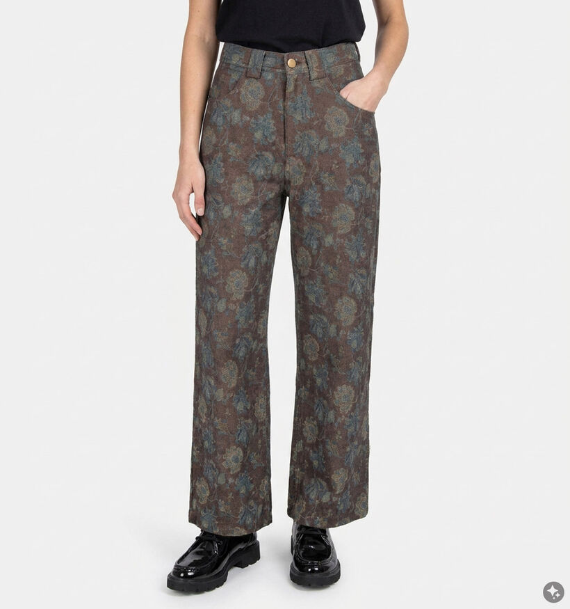 The Korner Straight Leg Jeans en Brun fonc&eacute; pour femmes (382185)