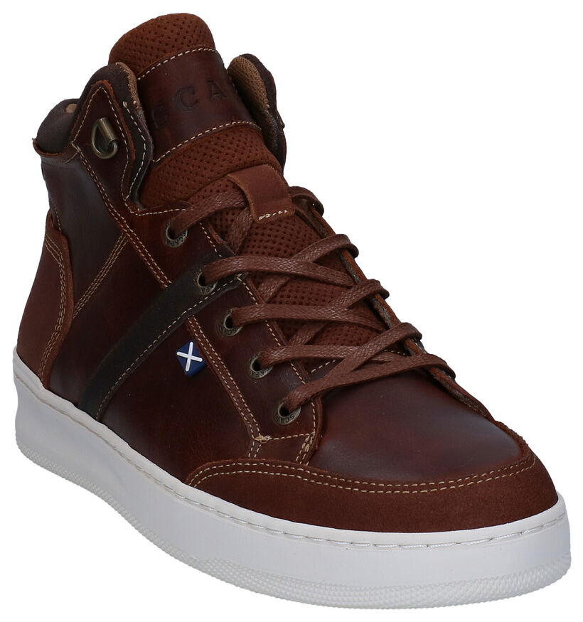 Scapa Baskets montantes en Cognac en cuir (298193)