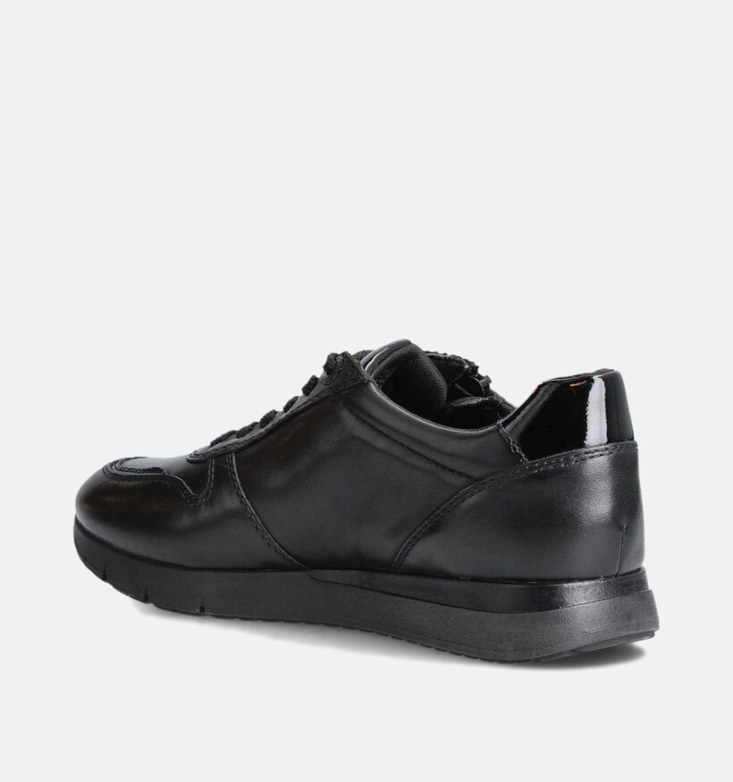 Tamaris Comfort Zwarte Rits-veterschoenen voor dames (360414) - geschikt voor steunzolen