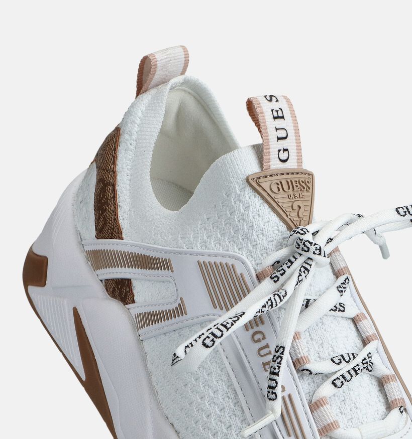 Guess Genga Baskets en Blanc pour femmes (366544) - pour semelles orthop&eacute;diques