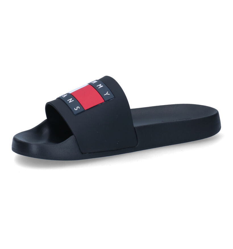 TH Tommy Jeans Flag Zwarte Badslippers voor dames (303955)