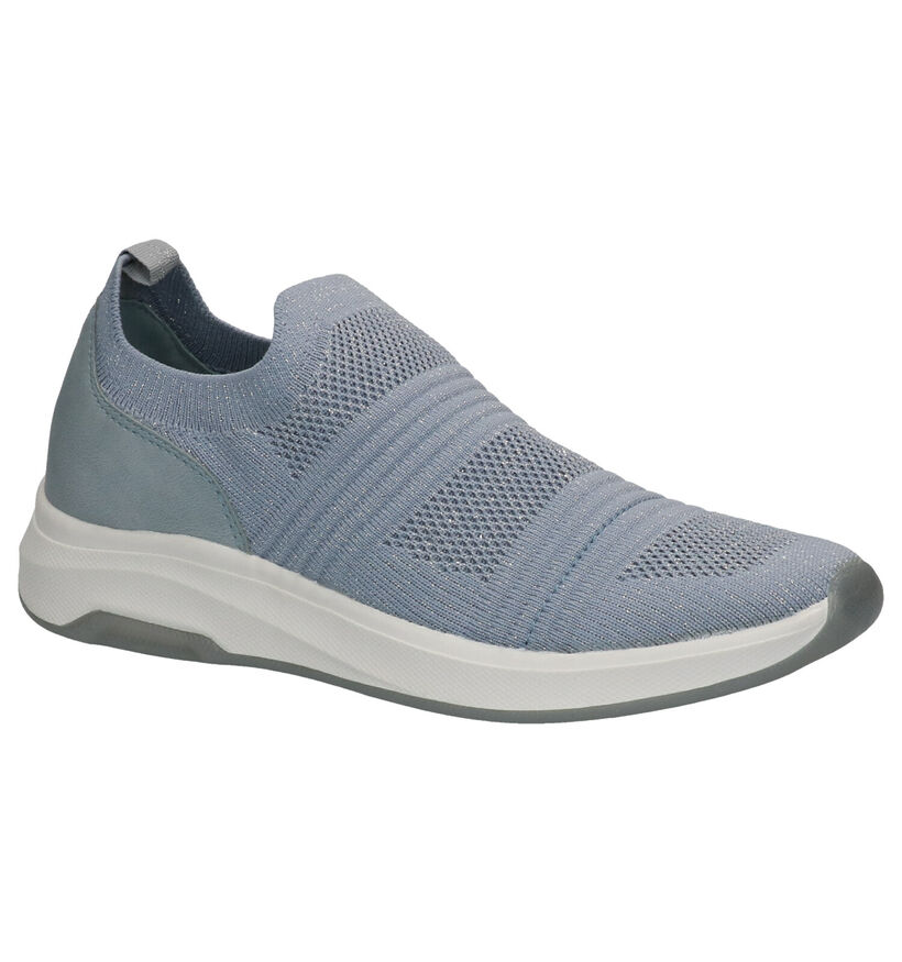 Dazzle Blauwe Slip-on sneakers in stof (274255)