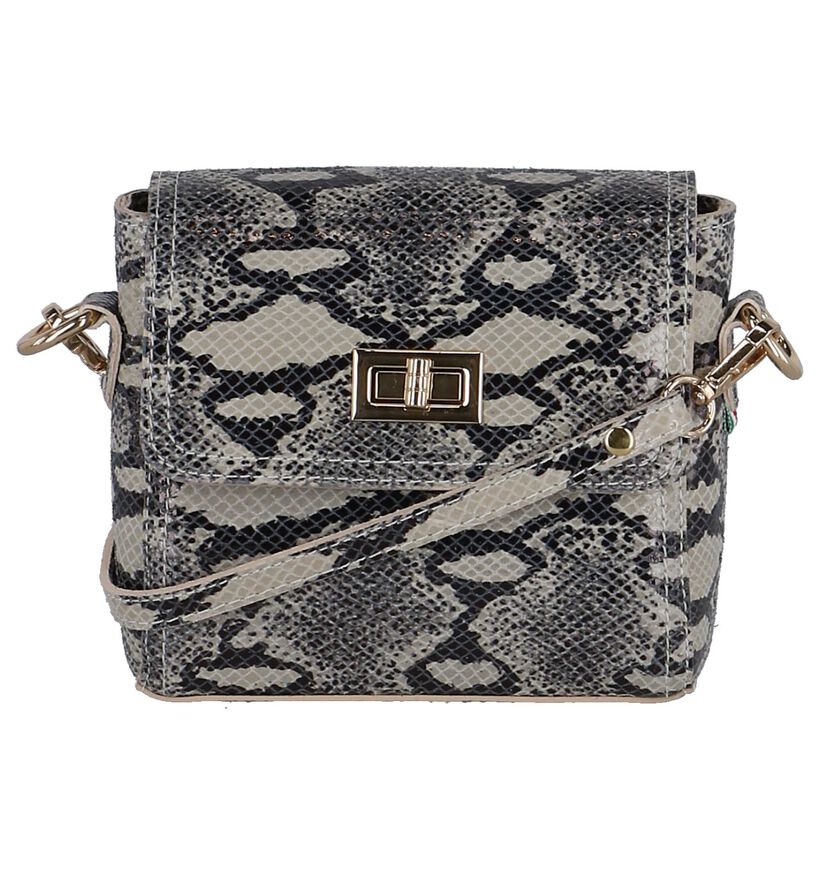 Blauwe Crossbody Tas Time Mode in leer (253911)