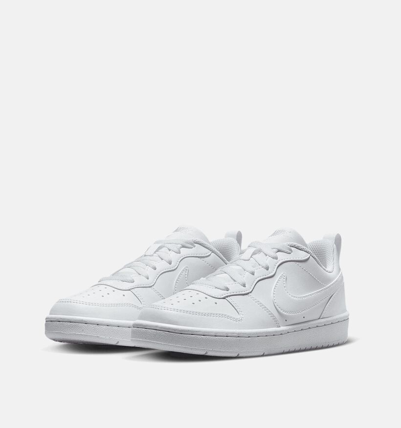 Nike Court Borough LOW 2 GS Witte Sneakers voor meisjes, jongens (350497)