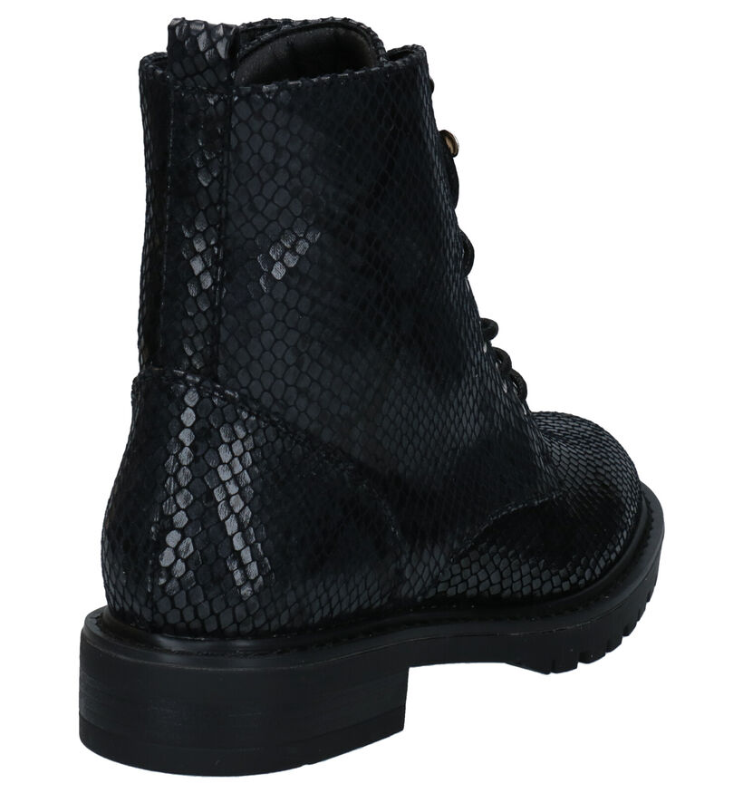 Youh! Boots à lacets en Noir en simili cuir (278177)