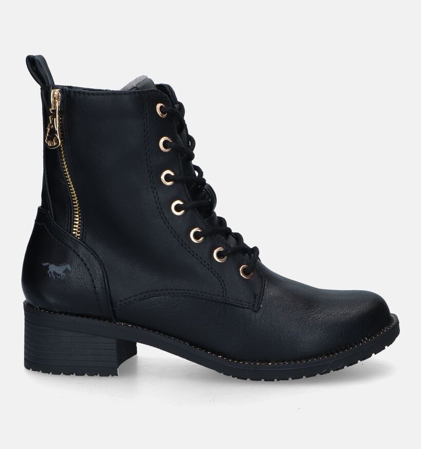 Mustang Zwarte Veterboots voor dames (329641)