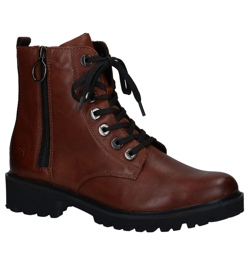 Remonte Boots à lacets en Cognac pour femmes (312339) - pour semelles orthopédiques